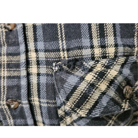 Craftsman Men's Large Plaid 100% Cotton Button Down Shirt - Picture 6 of 8